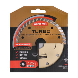 Profesionálny Turbo diamantový kotúč 125x2.3x22 Profesionálny Turbo diamantový kotúč 125x2.3x22